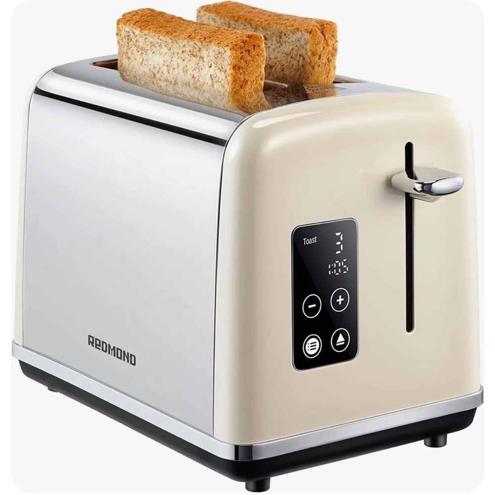 REDMOND 2 Slice Retro Toaster with Smart Touch Screen Cream ST039